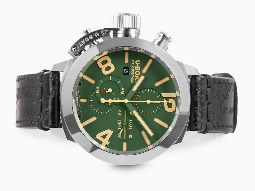 Montre Automatique U-Boat Classico Tungsteno Chronograph, Vert, 45 mm, 9581