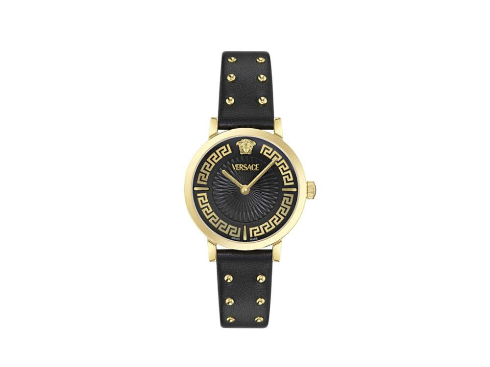 Montre à Quartz Versace Greca Fortuna, PVD Or, Noir, 35 mm, VE0A00225
