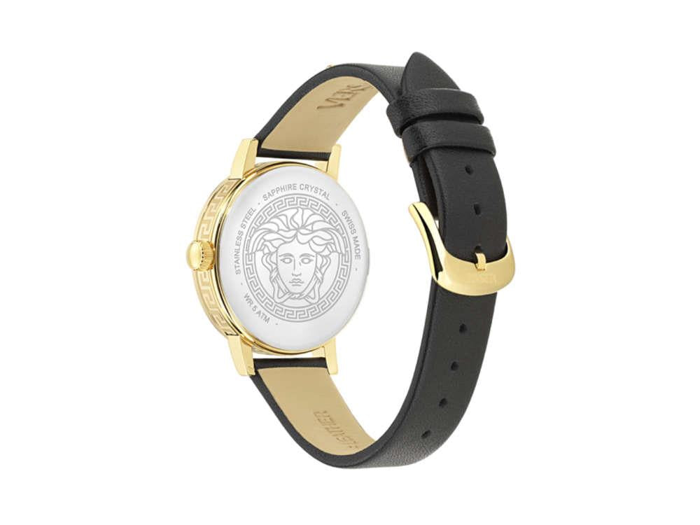 Montre à Quartz Versace Greca Fortuna, PVD Or, Noir, 35 mm, VE0A00225