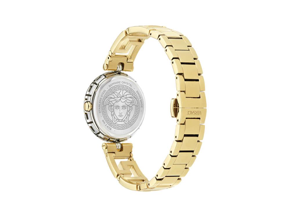 Montre à Quartz Versace Medusa Jewel, PVD Or, Vert, 34 mm, VE0B00325