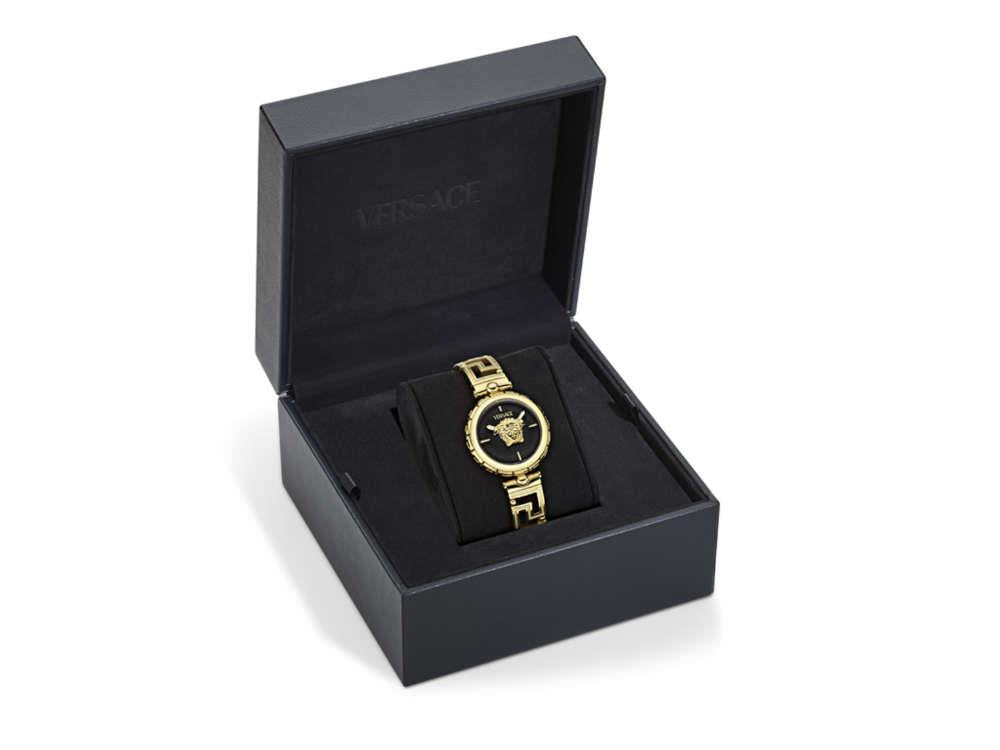 Montre à Quartz Versace Medusa Jewel, PVD Or, Noir, 34 mm, VE0B00525