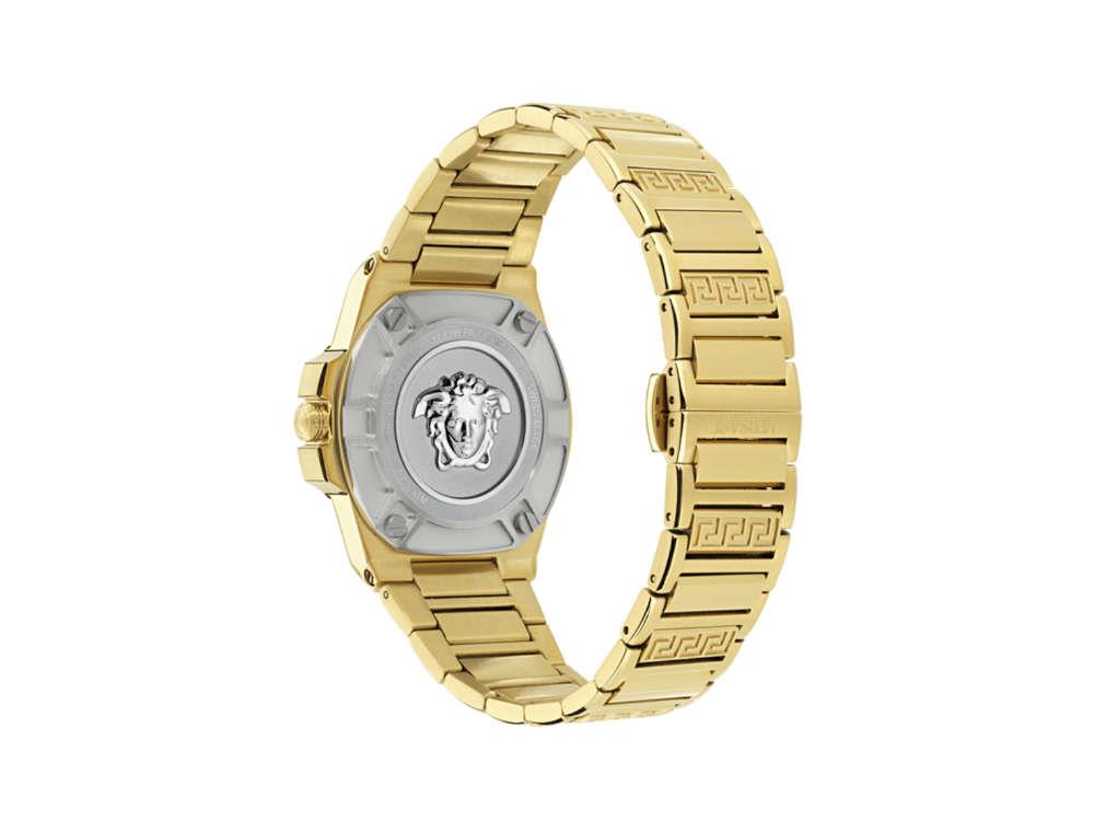 Montre à Quartz Versace Greca Reaction, PVD Or, Noir, 38 mm, VE0D00525