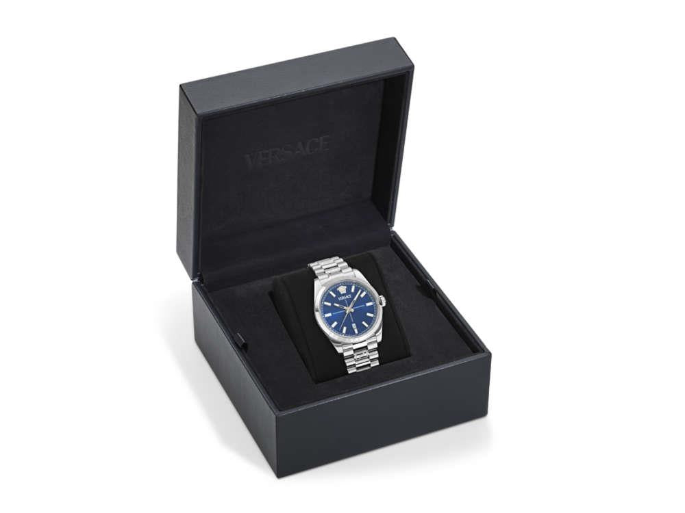 Montre à Quartz Versace Millenyium, Bleu, 40 mm, Verre de saphir, VE0G00325