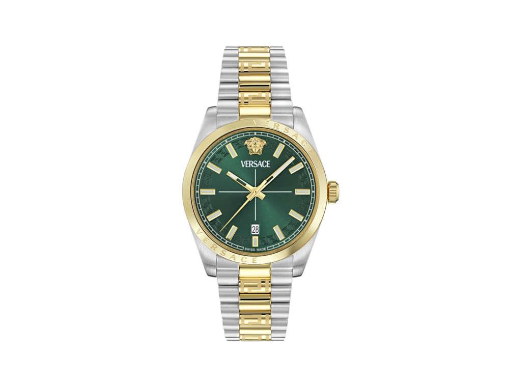 Montre à Quartz Versace Millenyium, PVD Or, Vert, 40 mm, VE0G00425
