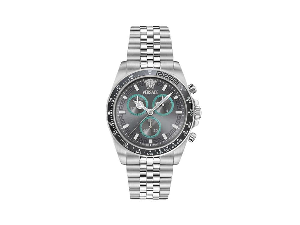 Montre à Quartz Versace Greca Chrono Wave, Gris, 43 mm, VE0H00325