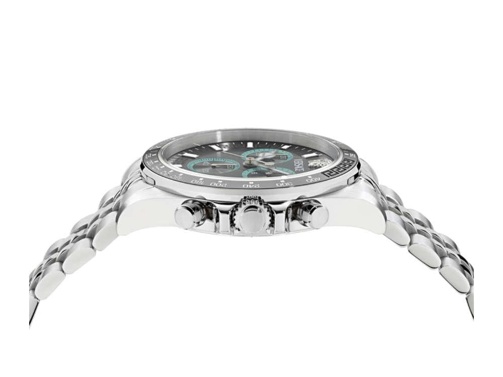Montre à Quartz Versace Greca Chrono Wave, Gris, 43 mm, VE0H00325