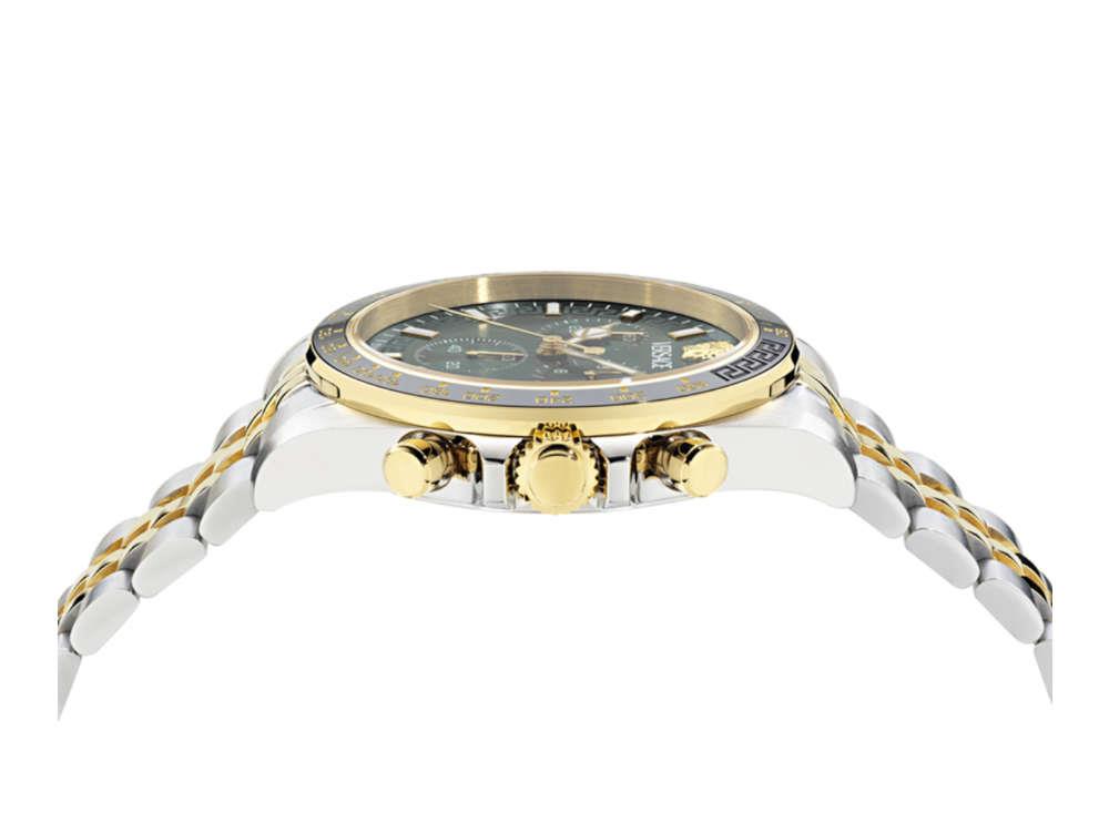 Montre à Quartz Versace Greca Chrono Wave, Vert, 43 mm, VE0H00425