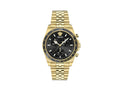 Montre à Quartz Versace Greca Chrono Wave, PVD Or, Noir, 43 mm, VE0H00525