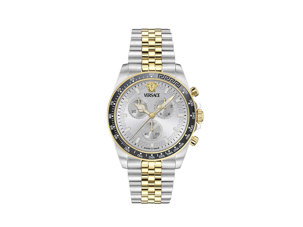 Montre à Quartz Versace Greca Chrono Wave, Gris, 43 mm, VE0H00725
