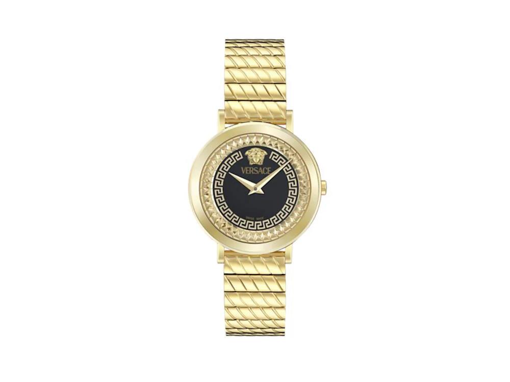 Montre à Quartz Versace Delphinus, PVD Or, Noir, 35 mm, VE0O00425