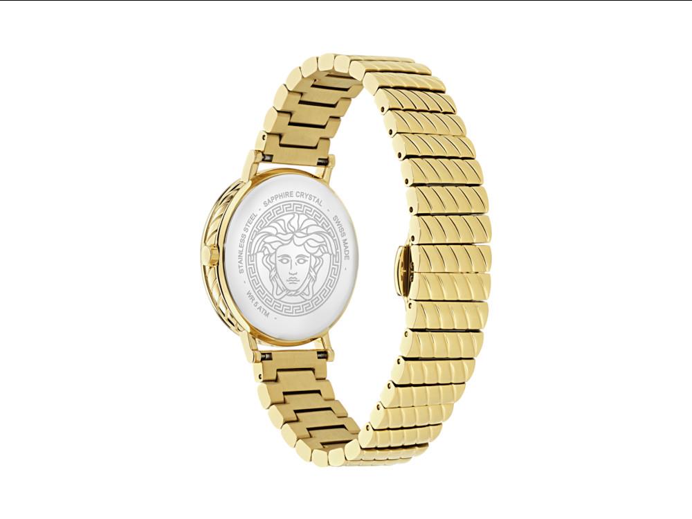 Montre à Quartz Versace Delphinus, PVD Or, Noir, 35 mm, VE0O00425