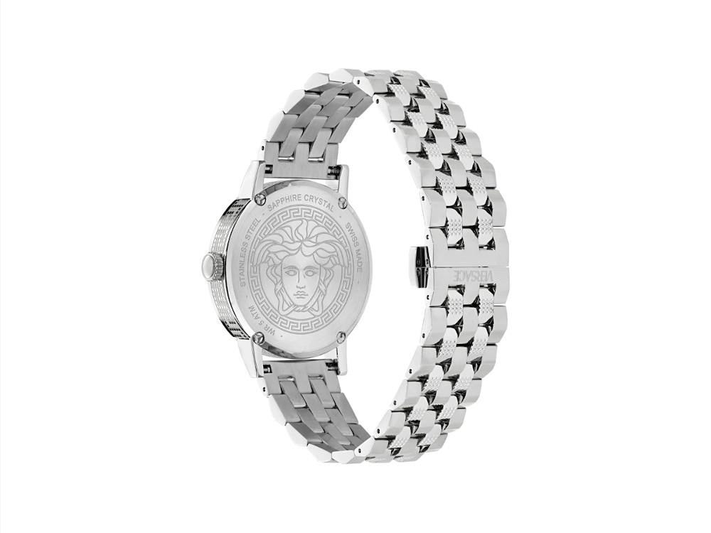 Montre à Quartz Versace Albireo, Acier Recyclé, Bleu, 40 mm, VE0T00325