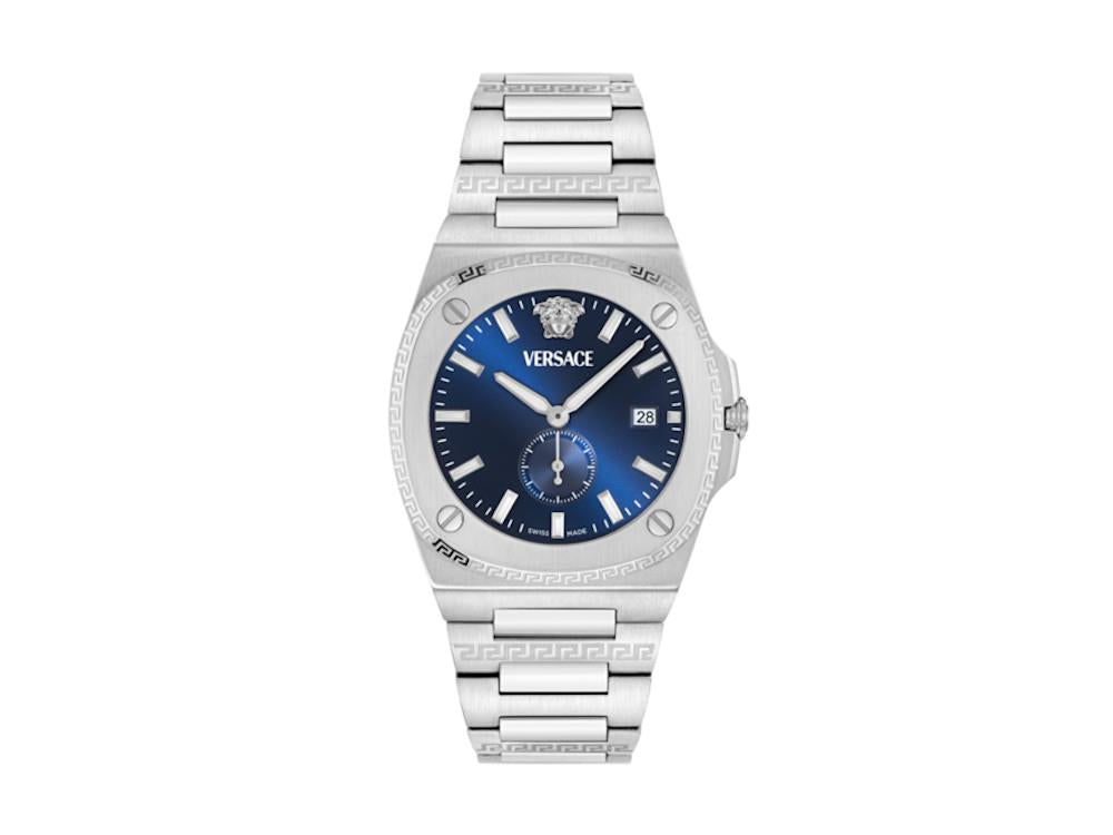 Montre à Quartz Versace Tolomeo, Acier Recyclé, Bleu, 40 mm,  VE0V00225