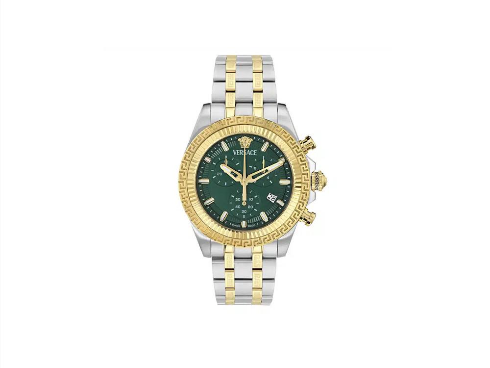 Montre Automatique Versace Fornax, Acier Recyclé, Vert, 43 mm, VE0W00425