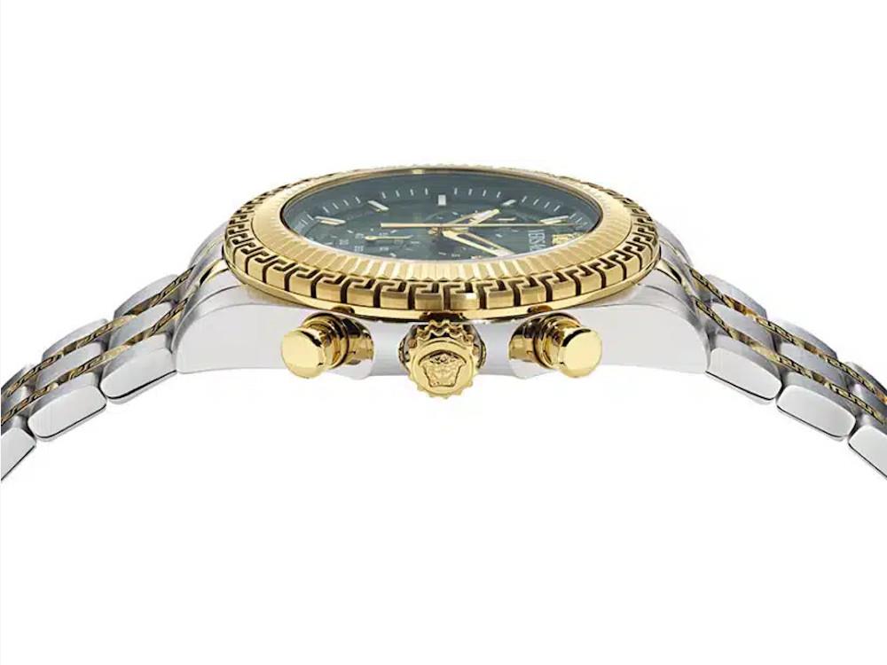 Montre Automatique Versace Fornax, Acier Recyclé, Vert, 43 mm, VE0W00425