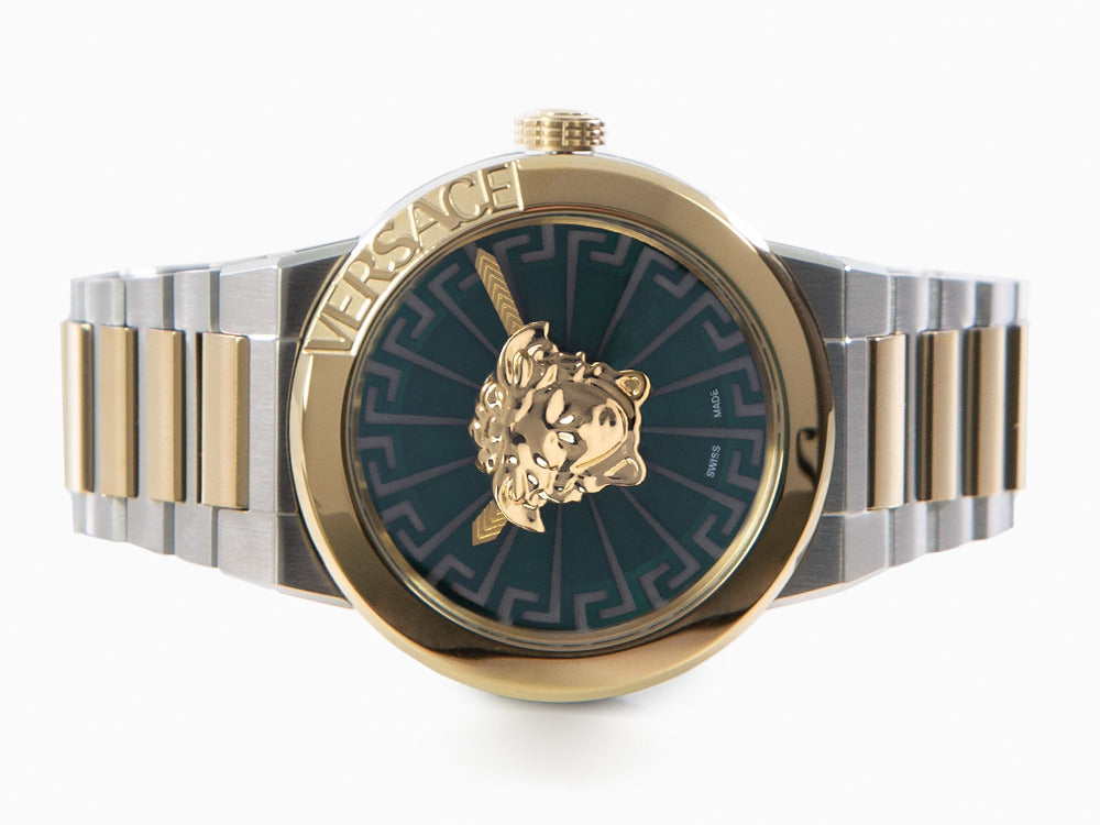 Montre à Quartz Versace Medusa Infinite, Vert, 38 mm, Verre de saphir, VE3F00422