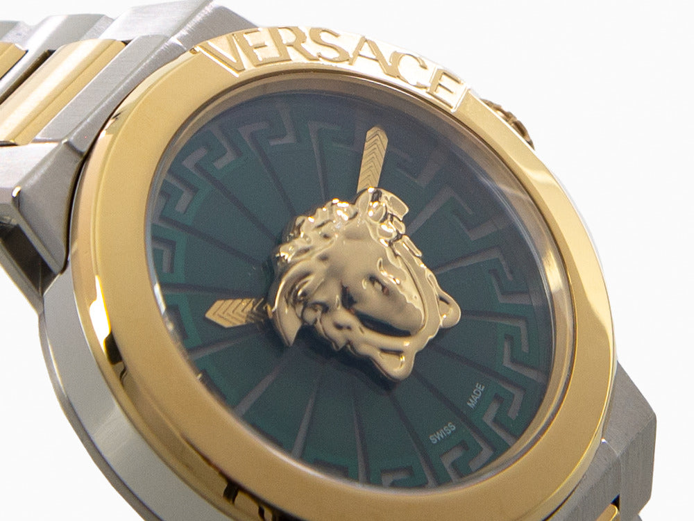 Montre à Quartz Versace Medusa Infinite, Vert, 38 mm, Verre de saphir, VE3F00422