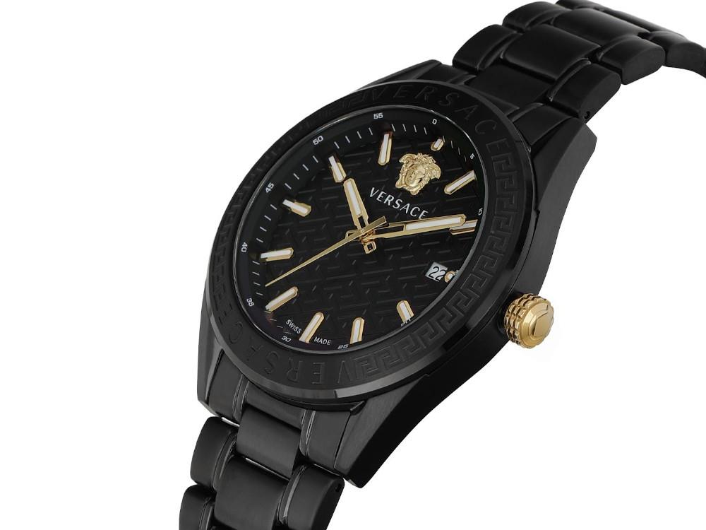 Montre à Quartz Versace V-Code, Noir, 42 mm,  VE6A00925