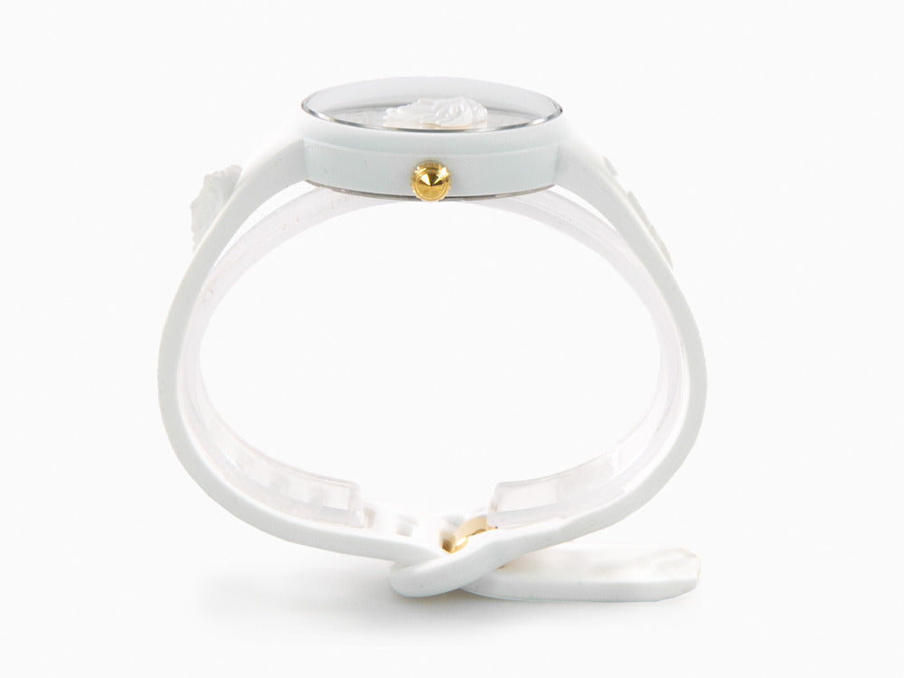 Montre à Quartz Versace Medusa Pop, Silicone, Blanc, 39 mm, VE6G00123