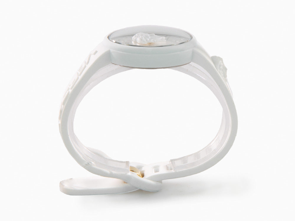 Montre à Quartz Versace Medusa Pop, Silicone, Blanc, 39 mm, VE6G00123