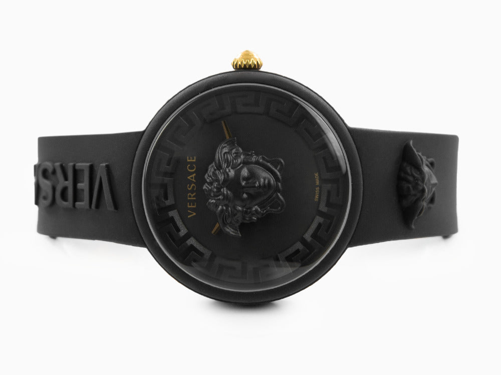 Montre à Quartz Versace Medusa Pop, Silicone, Noir, 39 mm, VE6G00223