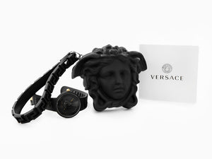 Montre à Quartz Versace Medusa Pop, Silicone, Noir, 39 mm, VE6G00223