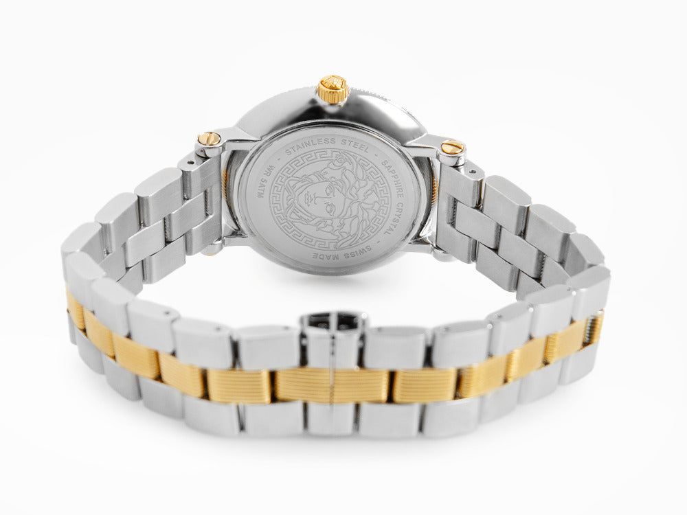 Montre à Quartz Versace Greca Flourish, PVD Or, Vert, 35 mm, VE7F00523