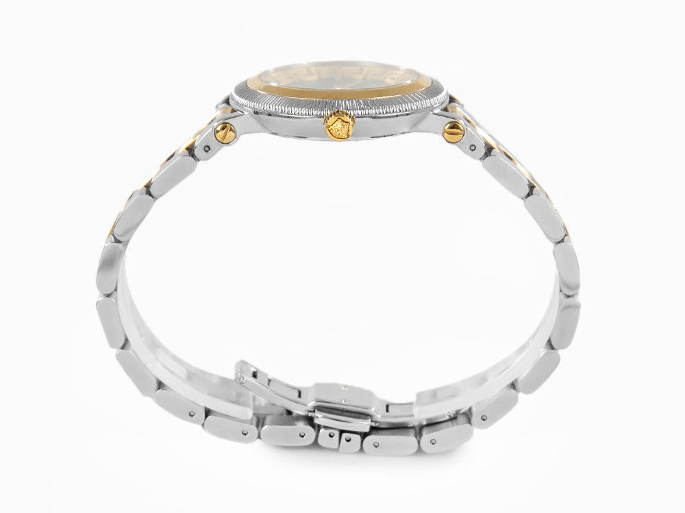 Montre à Quartz Versace Greca Flourish, PVD Or, Vert, 35 mm, VE7F00523
