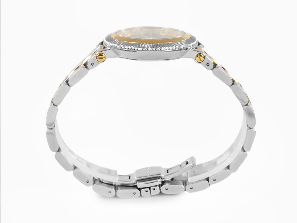 Montre à Quartz Versace Greca Flourish, PVD Or, Vert, 35 mm, VE7F00523