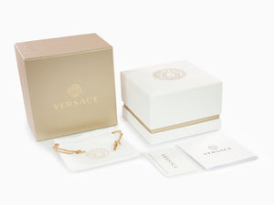 Montre à Quartz Versace Greca Flourish, PVD Or, Vert, 35 mm, VE7F00523