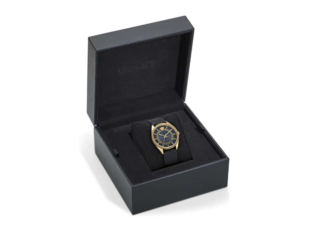 Montre à Quartz Versace New V Circle, PVD Or, 36 mm, Verre de saphir, VE8A00224