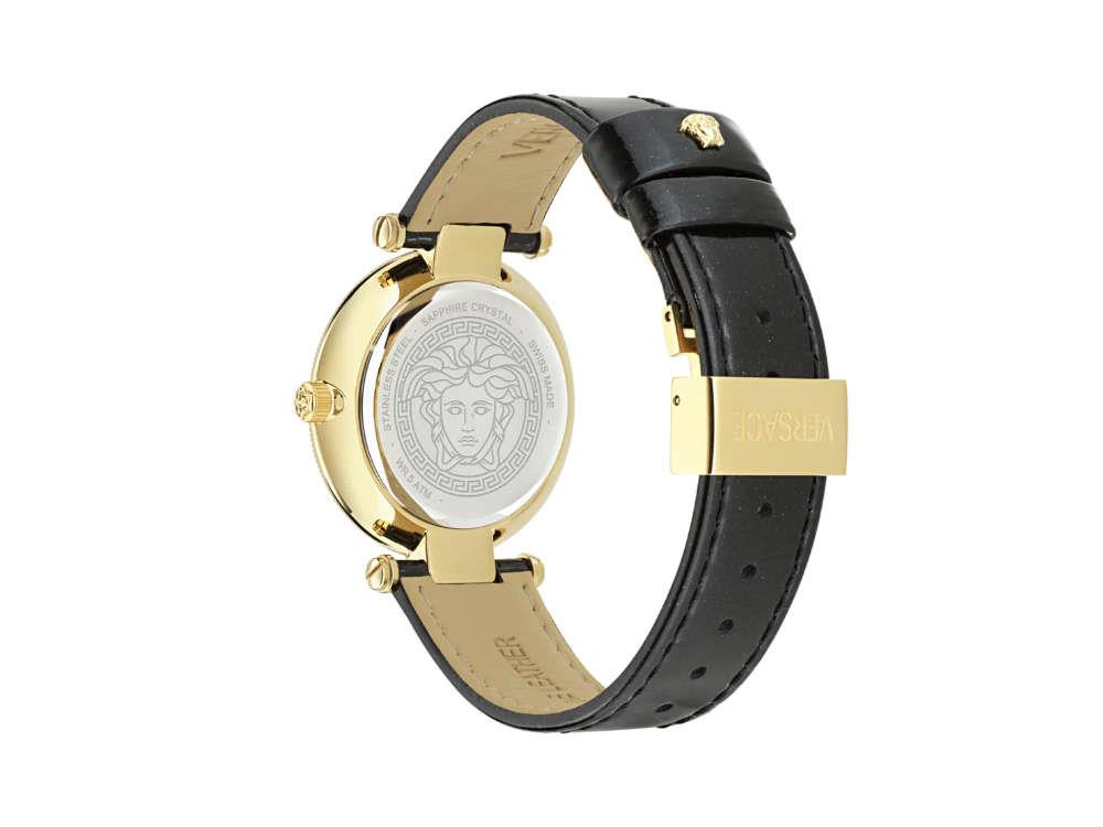 Montre à Quartz Versace Reve, PVD Or, Noir, 35 mm, Verre de saphir, VE8B00224