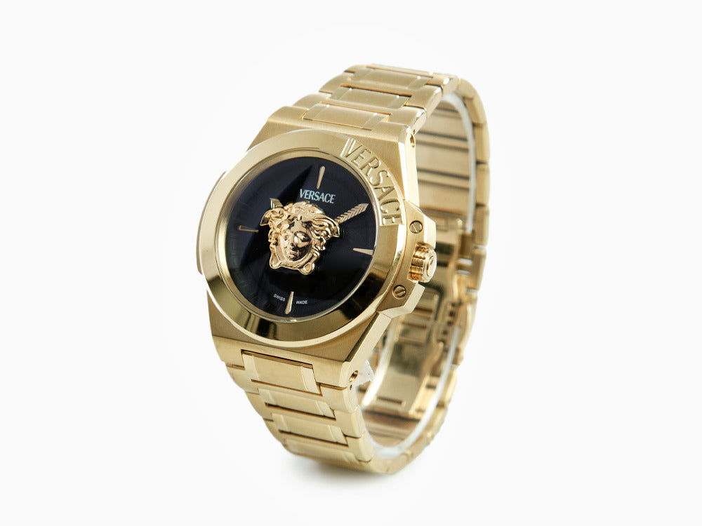 Montre à Quartz Versace HerA, PVD Or, Noir, 37 mm, Verre de saphir, VE8D00624
