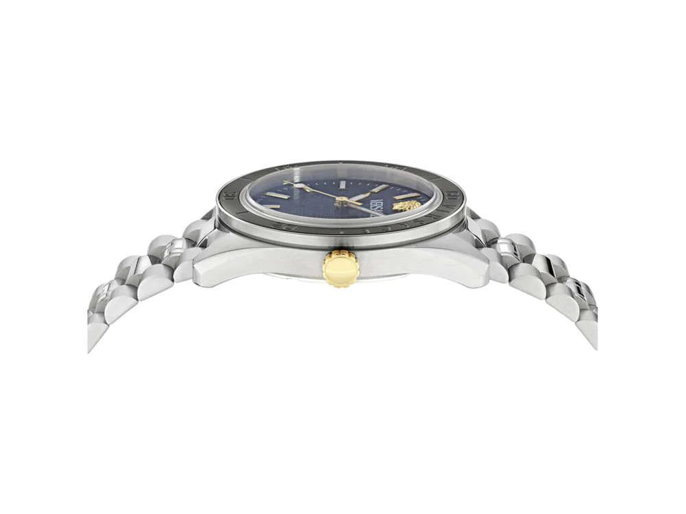 Montre à Quartz Versace V Dome, Bleu, 42 mm, Verre de saphir, VE8E00324