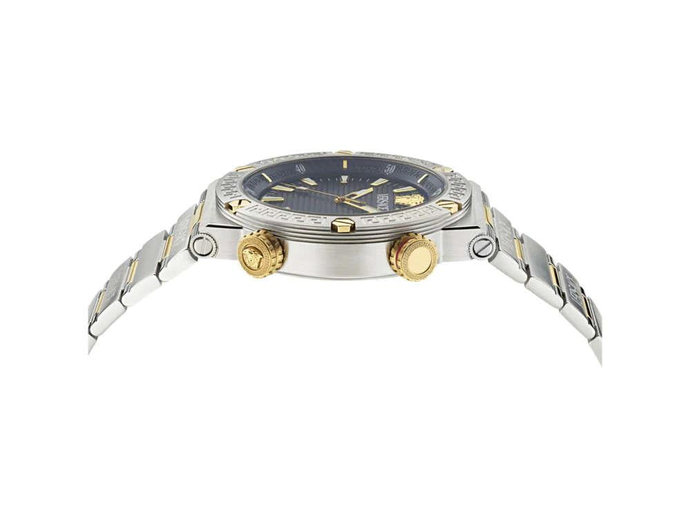 Montre à Quartz Versace Greca Logo Diver, Bleu, 43 mm, Verre saphir, VE8G00424