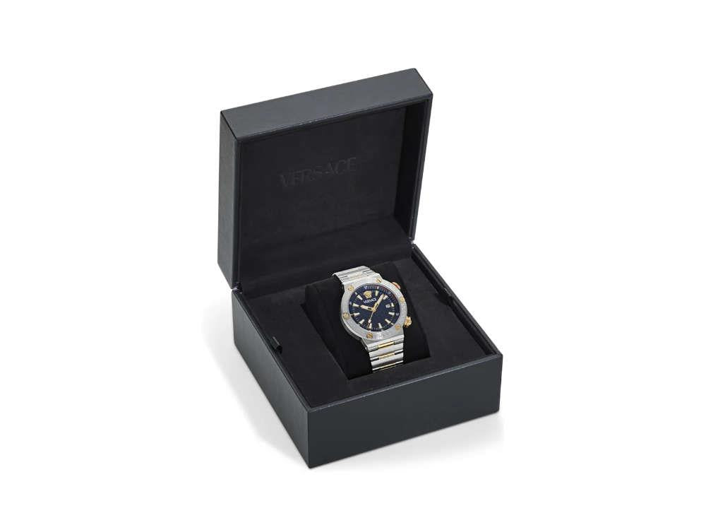Montre à Quartz Versace Greca Logo Diver, Bleu, 43 mm, Verre saphir, VE8G00424