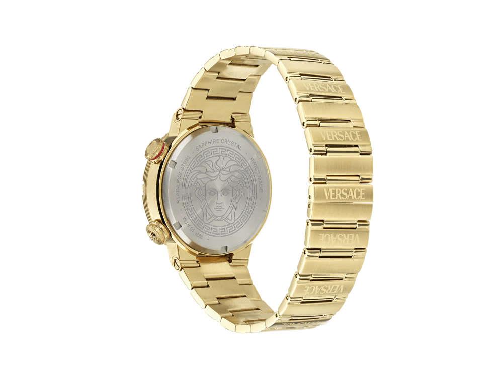 Montre à Quartz Versace Greca Logo Diver, PVD Or, Noir, 43 mm, VE8G00624