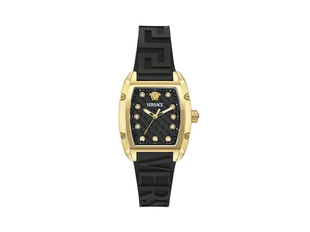 Montre à Quartz Versace Dominus Lady, PVD Or, Noir, 44,8mm x 36mm, VE8K00324