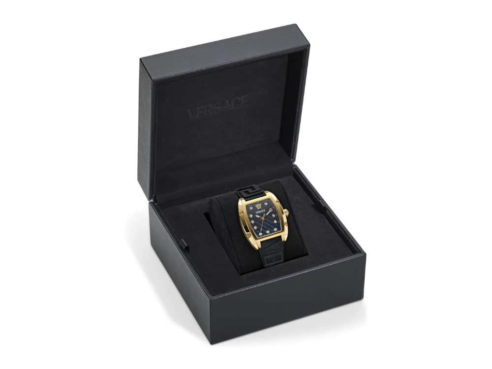 Montre à Quartz Versace Dominus Lady, PVD Or, Noir, 44,8mm x 36mm, VE8K00324