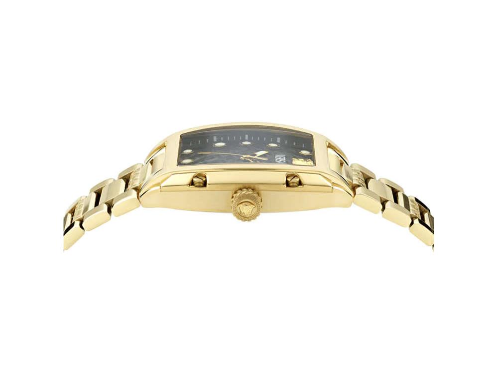 Montre à Quartz Versace Dominus Lady, PVD Or, Noir, 44,8mm x 36mm, VE8K00524