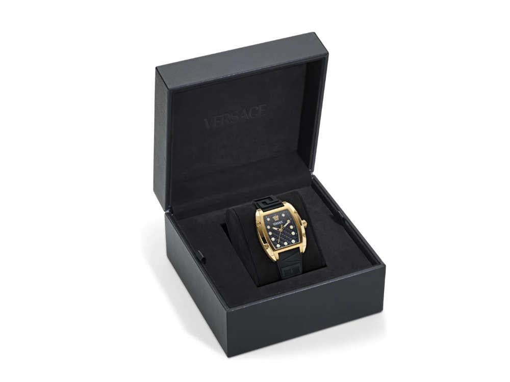 Montre à Quartz Versace Dominus Lady, PVD Or, Noir, 44,8mm x 36mm, VE8K00624