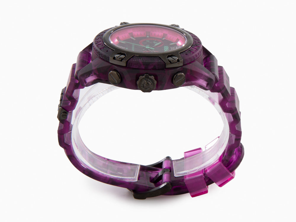 Montre à Quartz Versace Icon Active, Polycarbonate, Noir, 44 mm, VE8P00124