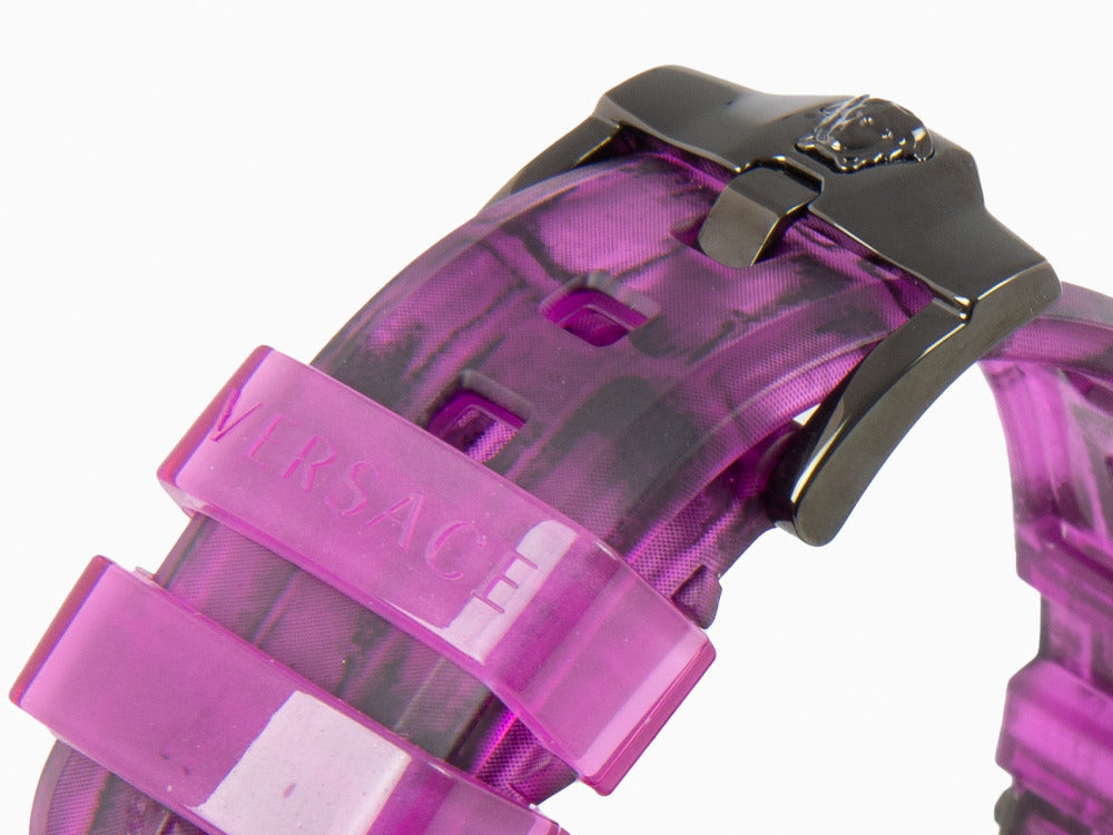 Montre à Quartz Versace Icon Active, Polycarbonate, Noir, 44 mm, VE8P00124