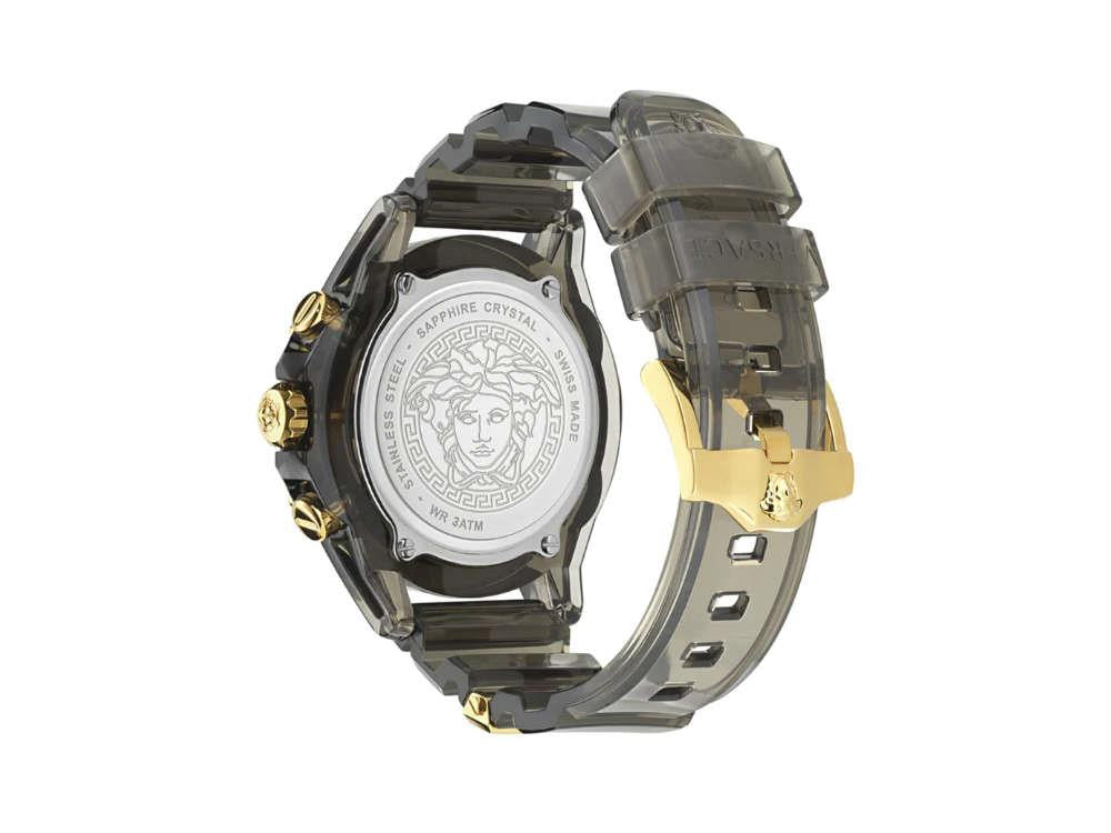 Montre à Quartz Versace Icon Active, Polycarbonate, Noir, 44 mm, VE8P00224