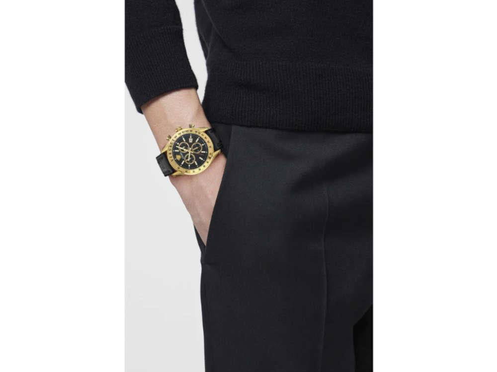 Montre à Quartz Versace Chrono Master, PVD Or, Noir, 44 mm, VE8R00224