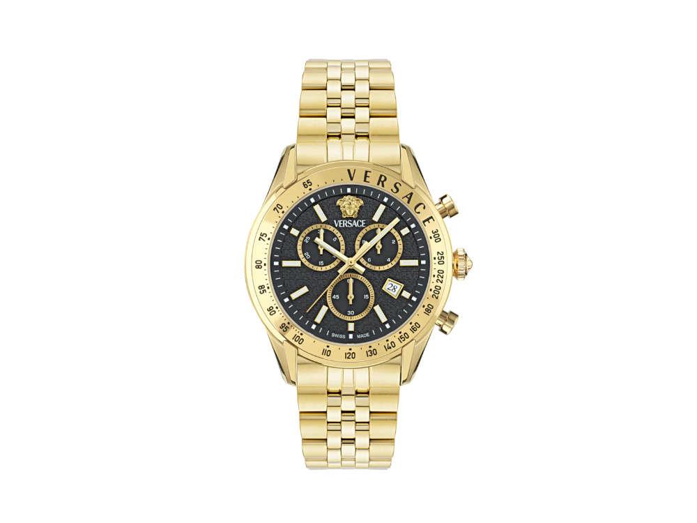 Montre à Quartz Versace Chrono Master, PVD Or, Noir, 44 mm, VE8R00624