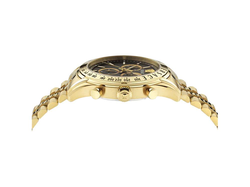 Montre à Quartz Versace Chrono Master, PVD Or, Noir, 44 mm, VE8R00624