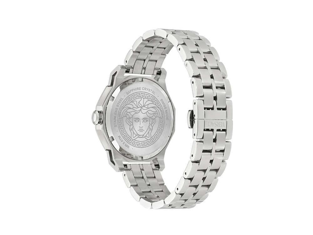 Montre à Quartz Versace Medusa Deco Gent, Acier Recyclé, Bleu, 43 mm, VE9I00324