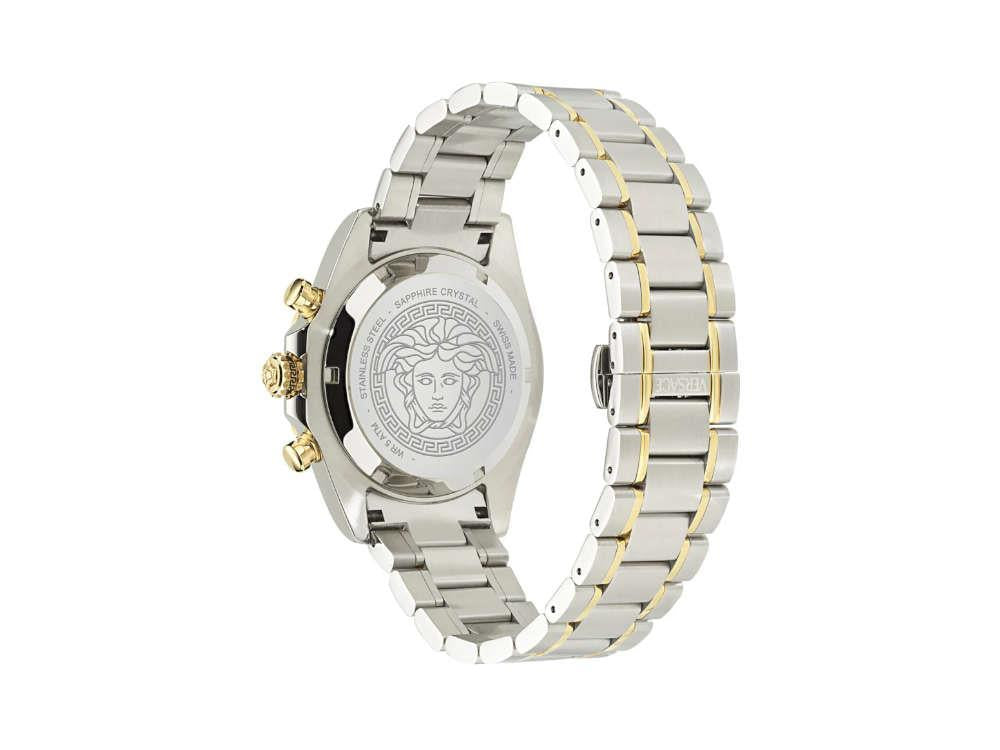 Montre à Quartz Versace Chrono X, Acier Recyclé, Vert, 44 mm, VE9K00424