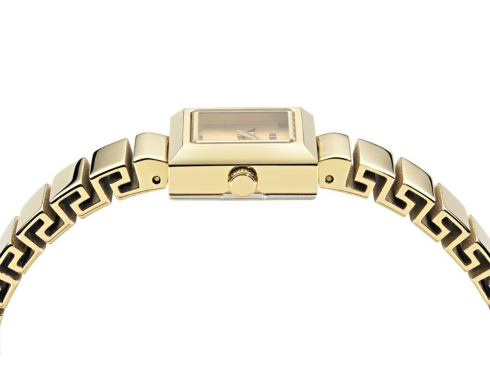 Montre à Quartz Versace V_Square, Doré, Verre de saphir, VEY900526